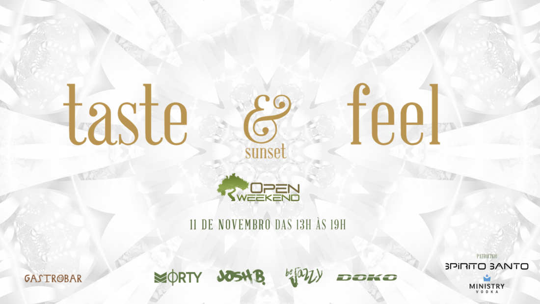 No banner de site, o evento Taste and Feel Sunset, edição especial da Open Weekend, do Gastrobar.